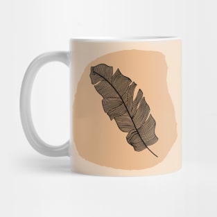 Minimalist Line Feather Organic forms abstract art Mug